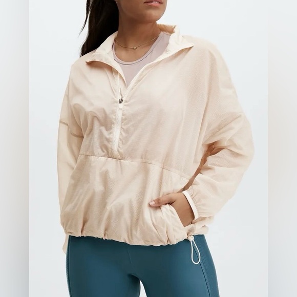 Fabletics-Ash Croppped Half Zip Jacket-Women's Size: Large-Color: Grey Mist-NEW! - Picture 8 of 16